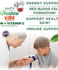 Lifeable Iron Supplements For Kids 10Mg With Vitamin C Great Tasting Iron Gummies For Kids Vegan Non Gmo Kids Iron For Immune Health And Iron Deficiency 90 Gummies Lifeable