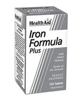 HealthAid Iron Formula Plus - 100 Vegetarian Tablets