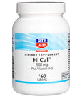 Rite Aid Hi Cal, Calcium 500 Mg Plus Vitamin D-3, 160 Tablets | Calcium And Vitamin D-3 | Calcium With Vitamin D3 | Calcium Table