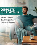 NatureWise Multivitamin for Men + Stress Support + Fulvic Ionic Minerals + Probiotics for Immunity Male Health Digestion + Whole Organic Foods Vegetarian NonGMO 60 Capsules[1Month Supply]