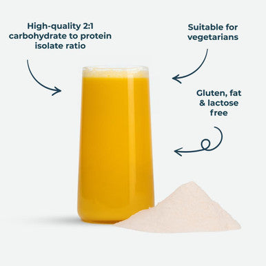 Kinetica Kinetica Recovery Powder Post Exercise Hydration MUScle Repair And Energy Store Replenisher 20 Servings Orange And Mango 1.5Kg