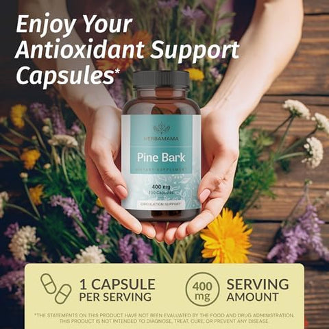 Herbamama Pine Bark And Boswellia Turmeric Kit - Bundle Of French Maritime Capsules & Boswellia Turmeric Capsules - Vegan Non-Gmo Gelatin- - 2 Pack