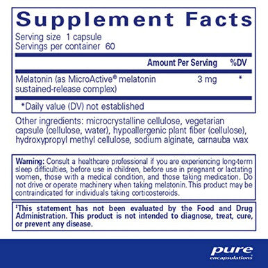 Pure Encapsulations MelatoninSR 60 vegcaps