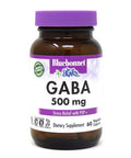 Bluebonnet Nutrition GABA 500mg, for Stress Relief, Supports Relaxation, Kosher, Vegan, Gluten-Free, Soy-Free, Non-GMO, 60 Count, 60 Servings