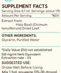 Holy Basil B120 (2pcs) Alcohol-Free Herbal Extract Tincture, Concentrated Liquid Drops Natural Holy Basil (Ocimum Tenuiflorum) Dried Herb (2x4 fl oz)