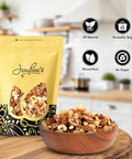 JaybeeÃƒÂ¢Ã¢â€šÂ¬Ã¢â€žÂ¢s Raw Deluxe Mixed Nuts Unsalted 3 Pound ÃƒÂ¢Ã¢â€šÂ¬Ã¢â‚¬Å“ Almonds, Cashews, Pecans, Walnuts, Brazil Nuts & Macadamias ÃƒÂ¢Ã¢â€šÂ¬Ã¢â‚¬Å“ Natural Fresh Variety in Resealable Bulk Bag
