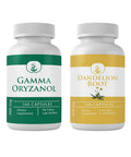 PURE ORIGINAL INGREDIENTS Gamma Oryzanol & Dandelion Root Capsule Bundle (100 Capsules Each), No Additives Or Fillers, Lab Verified