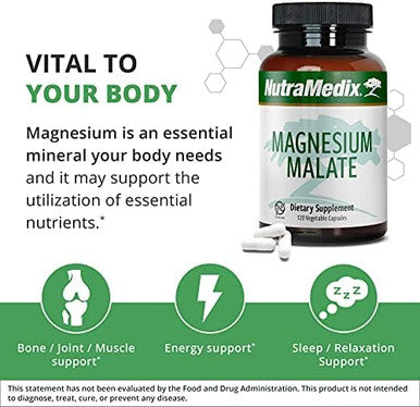 Nutramedix Energy Support Bundle Includes Adrenal Energy Support Liquid Drops And Magnesium Malate Capsules For Energy & Athletic Support No Caffeine 2Piece Supplement Set