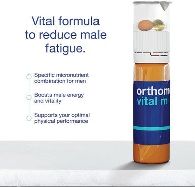 Orthomol Immun & Vital M Vials Men's Health and Immune Support Supplements 30-Day Supply