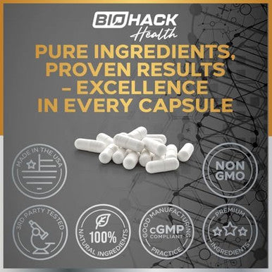 Biohack Health #1 Weight Loss Pills For Women & Men Appetite Suppressant, Belly Fat Burner Supplement, Metabolism Booster, Carb Blocker Diet Pills That Work Fast - 60 Servings