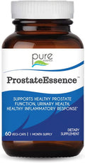 Pure Essence Labs Prostate Essence w/ Vitamin D3, Selenium, Zinc Supplements and More - Mens Vitamins and Herbal Supplement for Prostate Health w/ Beta Sitosterol - 60 Caps for Men
