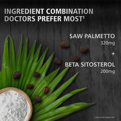 Urinozinc Prostate Plus, Saw Palmetto & Beta Sitosterol Supplement For Men, Reduce Frequent Urination (2 Month Supply, 120 Count)