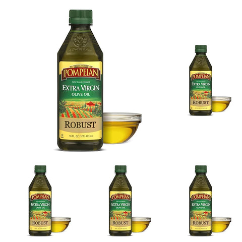 Pompeian Robust Extra Virgin Olive Oil, Contains Polyphenols, First Cold Pressed, 48 Fl Oz