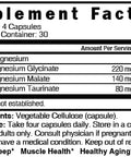Nutri Triple Magnesium Complex 440mg Magnesium Glycinate Malate and Taurinate 100% Chelated for Maximum Absorption 120 Vegan Capsules Triple Complex Magnesium Magnesio Triple Complex