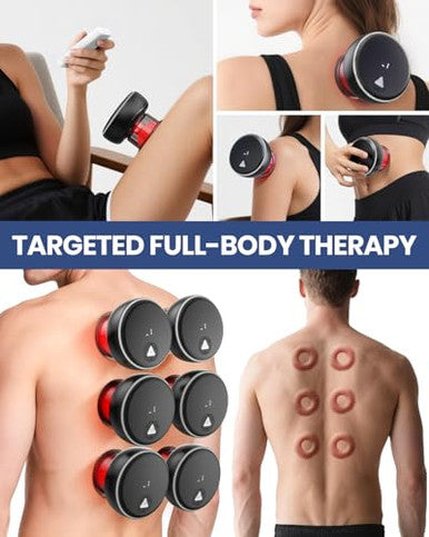 Eurpmask Choose The Color Of Europe Electric Cupping Kit For Massage Therapy With Remote Controller - 32 Levels Of Adjustable Suction & Heat Portable Cupping Therapy Set For Back Pain Relief Neck Muscle Soreness