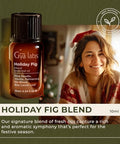 Gya Labs Holiday Fig Essential Oil Blend For Diffuser - Holiday Essential Oils For Skin - 100 Pure Natural Blend Of Pine Needle Palmarosa Ho Wood Bay Laurel Leaf & Vanilla (0.34 Fl Oz)