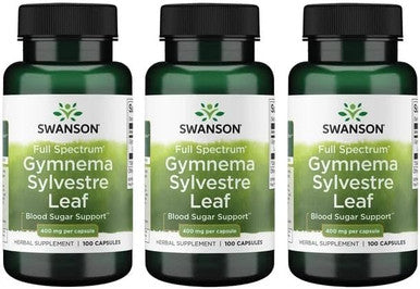 Swanson Full Spectrum Gymnema Sylvestre Leaf - Traditional Ayurvedic Herb - (100 Capsules) (3 Pack)