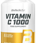 BioTechUSA Vitamin C 1000, Food Supplement Tablets, Contain 1000 mg Vitamin C with Rosehip, elderflower and bioflavonoids, 100 Tablets