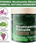 Nicotinamide Riboside, Liposomal Nicotinamide Riboside 900 Mg, Nad+ Supplement With Resveratrol, Nicotinamide Riboside Resveratrol, Supplement Booster Support For Energy, Focus - 80 Capsules