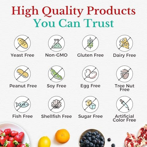Vitalitown Probiotic + Iron Supplement Bundle Probiotics 120 Billion (Item 1) and 65mg Iron Suplement (Item 2) Gut Bone Muscle Blood Building Energy Vegan 30 Capsules and 60 Tablets