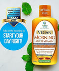 Tropical Oasis - Vegan Morning Liquid Multivitamins, Daily Liquid Vitamins with 74 Trace Minerals, 18 Amino Acids, and 10 Herbs, 32fl oz (960ml, 32 Servings)
