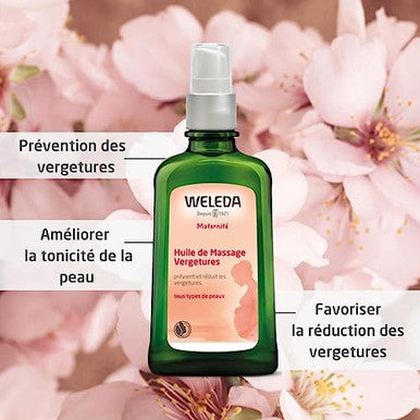 Weleda Stretch Mark Pregnancy Massage Oil 3.4 Fluid Ounce Plant Rich Oil With Vitamin E Sweet Almond Jojoba And Arnica Oils