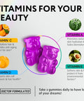 Iq Biology Biotin Gummies For Hair Skin And Nails - Hair Growth Vitamins For Women & Men - Hair Loss Gummy Supplement With Extra Strength Biotin (Vitamin B7) Collagen Keratin & Dht Blocker 60 Chewable Bears