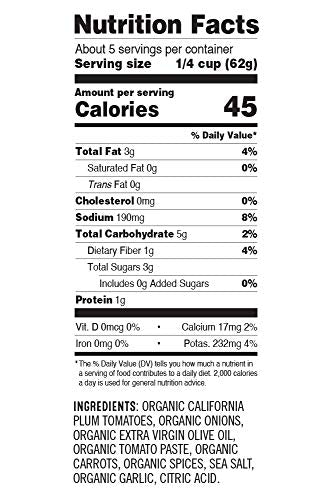 Heirloom Tomato Pizza Sauce Sauce by Sonoma Gourmet | Made With Fresh Organic Tomatoes & Sweet Basil | Vegan & Gluten Free | No Sugar Added | 12 oz Jars (6 Pack)