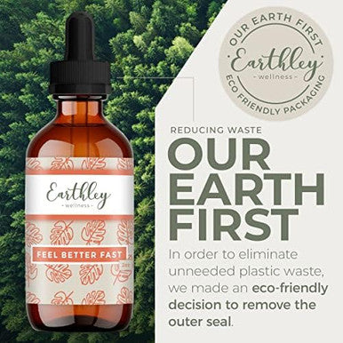 Earthley Wellness Feel Better Fast, All-Natural Relief For Minor Ailments, Supports Immune & Digestive Health, Ecea Root, Fennel, Astragalus Root, Elder Flower And Cinnamon (1.69Oz)