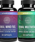 Primal Harvest Primal Mind Fuel & Multivitamin Supplements For Women And Men Multi Vitamin Capsules And Mind Fuel Pills Bundle