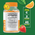Lifeable Zinc 25Mg Kids + Vitamin C Kids Gummies Bundle Great Tasting Vitamin Supplement Gluten Gmo Chewable Gummy