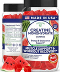 Lunakai Usa Made Creatine Monohydrate Gummies For Women & Men Vegan Creatine Gummies For Muscle & Recovery Support Pre Workout Supplement 60Ct