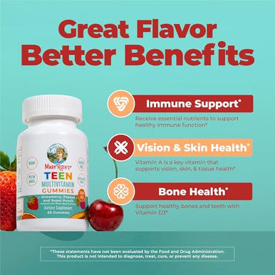 Maryruth's Multivitamin Gummies For Teens 60 Count