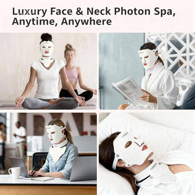 Lumenixa Red Light Therapy For Face And Neck 7 Colors Led Facial Light Therapy Mask - Birthday Christmas Mothers Day Valentines Day Self Care s For Her Women Mom Best Friend Wife Teacher