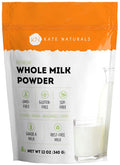 Kate Naturals Dry Whole Milk Powder For Baking And Coffee (12Oz) Dried Powdered Milk For Adults. Rbst-. Substitute For Liquid Milk. Milk Whole Powder For Milkshakes. Made In Usa.