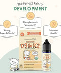 Legendairy Milk Vitamin D Drops For Infants Organic Baby Vitamin D3 K2 Liquid 400 Iu Vegan For Newborns Toddlers & Kids Childrens Supplement For Strong Bones & Teeth Sugar Free 90 Servings