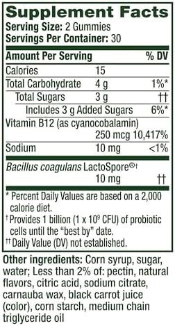 Align Probiotic Bloating Relief + Food Digestion Probiotics For Women And Men Probiotic Helps Soothe Occasional Bloating With Vitamin B12 To Help Break Down Food Into Cellular Energy60 Gummies