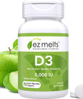 Ez Melts Dissolvable Vitamin D3 5,000 Iu, Sugar-Free, 3-Month Supply