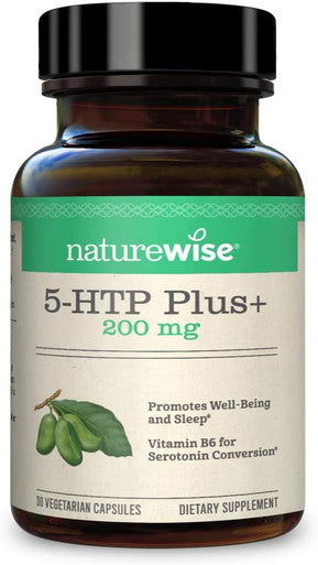 Naturewise 5-Htp 200Mg Mood Support, Natural Sleep Aid Helps Promote Healthy Eating Habits, Easy-To-Digest Delayed Release Capsul