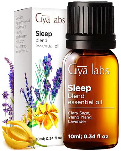 Gya Labs Breathe Essential Oil For Humidifier Cleaner & Sleep Oils For Diffuser Set - Essential Oils Set - 2X10Ml - Gya Labs