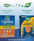 Nature'S Way Fortify Optima Probiotic For Men And Women 50 Billion Live Cultures 6 Strains Supports Digestive And Immune Health 30 Capsules (Packaging May Vary)