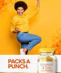Carlyle Vitamin C and Zinc Gummies | 70 Count | Vegan Non-GMO and Gluten Supplement | Lemon Flavor