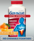 Gaviscon Extra Strength Orange Burst 60 Chewable Foamtabs