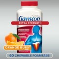 Gaviscon Extra Strength Orange Burst 60 Chewable Foamtabs