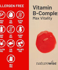 Naturewise Vitamin B Complex For Women And Men - With Folic Acid Biotin B1 B2 B3 B6 B12 - Support Cellular Energy & Mental Clarity - Gluten & Dairy Free, Non-Gmo - 150 Softgels[5-Month Supply]