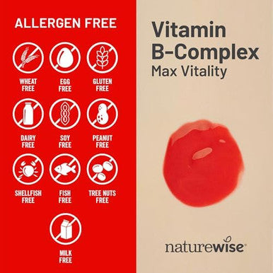 Naturewise Vitamin B Complex For Women And Men - With Folic Acid Biotin B1 B2 B3 B6 B12 - Support Cellular Energy & Mental Clarity - Gluten & Dairy Free, Non-Gmo - 150 Softgels[5-Month Supply]