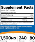Nutricost Magnesium Taurate 1500Mg 240 Capsules Gluten Nongmo Vegan 80 Servings