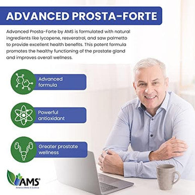 America Medic & Science Advanced Prosta-Forte (90 Caplets) Prostate Supplement For Men Dietary Pills With Saw Palmetto Extract, Vitamin D3, Zinc, And Pumpkin Seed Oil For Enhanced Prostate Health