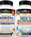 Advanced Daily Men'S Multivitamin With Vitamin C A B D3 E And Zinc (1 Month Supply) Plus 65 Billion Cfu Daily Probiotic Supplement (1 Month Supply)