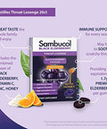 Sambucol Black Elderberry Throat Lozenge - With Black Elderbrry Vitamin C Zinc & Honey Soothes Scratchy Throats High Antioxidants Gluten-Free 20 Count